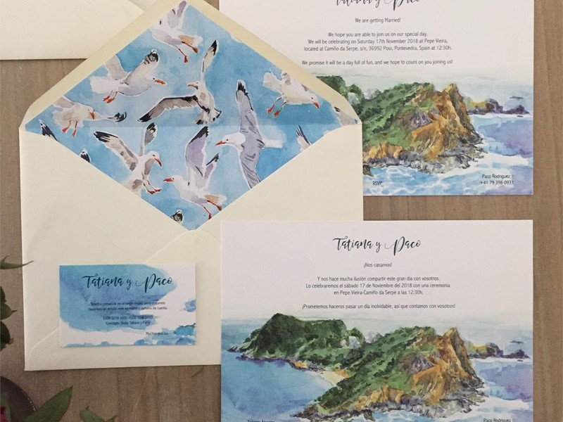 Invitaciones de acuarela